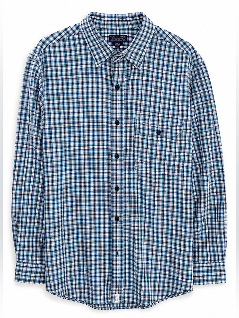 Polo Jeans Co. Ralph Lauren Men’s Plaid Button-Down Shirt Size L